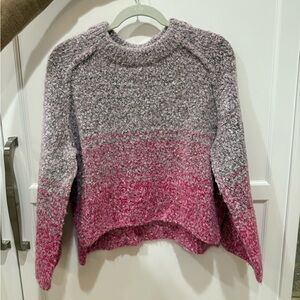 Free People Pink and Gray Sweater